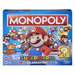 Monopoly Super Mario Celebration Edition Board Game for Super Mario Fans for Ages 8 and Up, with Video Game Sound Effects,Multicolor