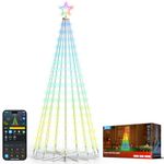 Govee Christmas Cone Tree Lights, 1.82m 316 LEDs RGBIC String Lights with Smart App Control, 82+ Scene Modes, IP67 Waterproof Holiday Decor for Halloween & Christmas, Music Sync, White