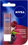 Nivea Shine Caring Lip Balm, 4.8 g, Blackberry, Pack of 12
