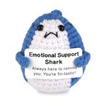 Positive Shark Crochet, Positive Knitted Animals Shark Crochet Mini Funny Positive Crochet Cute Knitted Dolls Knitted Wool Toy Gift for Adults Kids Friends