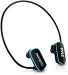 Pyle Upgraded Waterproof MP3 Player - V2 Flextreme Sports Wearable Headset Music Player 8GB Underwater Swimming Jogging Gym Earphones Rechargeable Flexible Headphones USB Connection9 -PSWP14BK