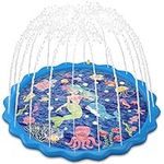 Silph PLC Splash Pad, Outdoor Inflatable Sprinkler Pad for Kids, Water Play Mat Gift for Boys and Girls, Pool Toys - [Mermaid]