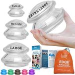 Silicone Cupping Therapy Set Professional Massage Cupping Cups for Cupping Therapy 4 Cup Kit for Massage, Myofascial Release, Cellulite Reduction (Lure Clear)