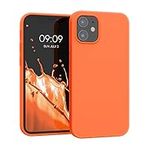 kwmobile Case Compatible with Apple iPhone 12 Mini Case - Soft Slim Protective TPU Silicone Cover - Neon Orange