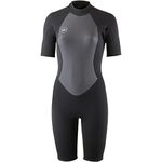 O'Neill Wetsuits Women's Reactor II 2mm Back Zip Spring Wetsuit, Black, 6