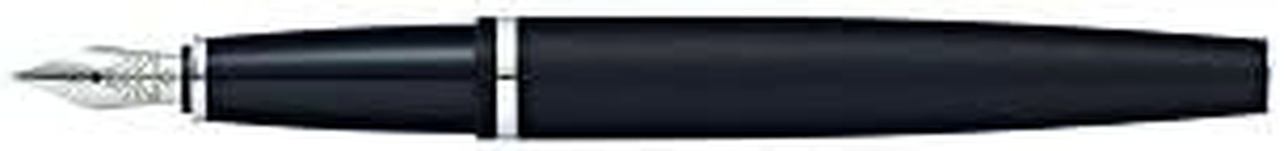 Cross Calais Matte Black Fountain Pen with Stainless Steel Medium Nib in Gift Box (AT0116-14MS)