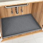 SIKADEER Thicken Under Sink Mat 22" x 19", Waterproof Food-Grade Silicone Tray, Reinforced Protector for Bathroom and Kitchen Cabinets, Easy to Clean, Flexible Shelf Liner Drip Tray