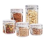 Oggi 5pc Clear Canister Set with Cl