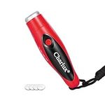 Charlux Electronic Whistle for Referee Coach PE Teacher Pet Electric Blowless Whistle with Lanyard for Outdoor Games Sports Camping Hiking Boating Emergency 3 Tones High Volume Mouth Free (Red(non-rechargeable))