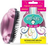 Knot Genie Teeny Detangling Hair Brush for Kids (Petal Pink) | Perfect Detangling Brush for Curly Hair, Gently Separate Tangles, Leaves Hair Smooth and Shiny | The Pain Free Knot Detangler