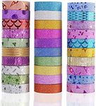 Agutape 30 Rolls Washi Masking Tape Set,Decorative Craft Tape Collection for DIY and Gift Wrapping with Colorful Designs and Patterns