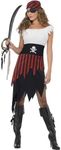 RH Smith & Sons LTD Smiffy's Women's Pirate Wench Costume, Dress and Headpiece, Pirate, Serious Fun, Size 6-8, 30716