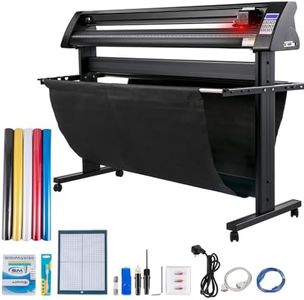 VEVOR Vinyl Schneideplotter Max. Papiereinzug 1350 mm, Folienschneider Max. Schnittbreite 1260 mm, Plotter Schnittgeschwindigkeit 800 mm/s, Halbautomatisch, Signmaster, Windoskompatibel, LCD-Anzeige