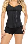 ANN CHERY Women's Clasica 3 Hooks Fajas Latex Waist Trainer Cincher, Black, Medium/34