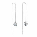 Via Mazzini No-Tarnish No-Rusting Never Fading Sui Dhaga Needle And Thread Shiny Crystal Dangle Earrings For Women And Girls (ER1115)