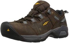 KEEN Utility Men's Detroit Xt Low Steel ESD Work Shoe, Cascade Brown/Gargoyle, 16