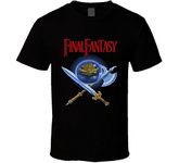 Whitesmith Custom Final Fantasy NES Box Art Men's Funny T-Shirt 100% Cotton Tee Medium Black