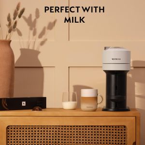 Nespresso Vertuo Next Coffee Machine by De'Longhi – Aeroccino Milk Frother, 6 Cup Sizes, White