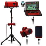 Projector Tripod Stand, Height Adjustable 26" to 59" & Floor Projector Stand, Portable Laptop Stand, Camera & Light & Ball Head Stand – Well-Made, Easy-to-Adjust, DJ Rack & Music or Movie stand