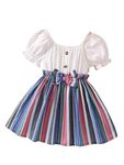 TAGAS Baby-Girl's Polycotton A-Line Knee-Length Dress (KD-202-BLUE-3_Blue