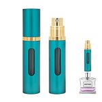 Travel Perfume Refillable Bottle Atomizer - 5ML ANTOKX Pocket Perfume Atomizer, Leakproof Small Perfume Spray Bottle Portable Perfume Sprayer for Women and Men (Green)