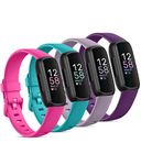 Odbeai Compatible with Fitbit Inspire 3 Bands for Women Men, Sport Wristband Replacement Soft Silicone Straps for Inspire 3 Fitness Tracker Women & Men(4 Pack,Small)