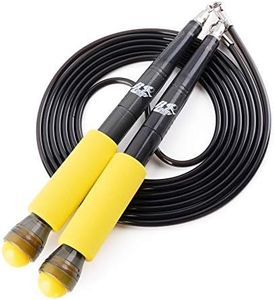 Buddy Lee Jump Ropes Lightweight PVC Rope, Swivel System, Adjustable, Yellow/Black