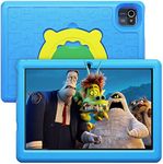 AMIAMO Tablet for Kids 10 Inch, Android 10.0 1280 * 800 Display 6000mAh Kidoz Pre Installed Parental Control Learning, 32GB ROM Quad Core Processor Wi-Fi Bluetooth Kid-Proof Case, Blue (AMM10062)