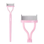 MSQ Eyelash Comb Eyelash Separator Makeup Mascara Applicator Comb with Cover False Eyelash Grooming Brushes Eyelash Brush Lash Separator Tool