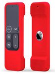 TOKERSE Silicone Case Compatible with Apple TV 4K/HD Siri Remote (1st Gen) - Anti-Slip Shock Proof Soft Remote Cover Case Compatible with Apple TV 4K 5th 4th Gen Siri Remote Controller - Red