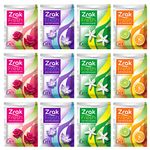 Zrak Fresh Air Freshener Powder Variety Pack: Refreshing Rose, Lovely Lavender, Joyful Jasmine, & Oranges & Lemon-10G Each, Pack Of 12