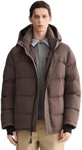 Orolay Men's Puffer Down Jacket with Detachable Hood Versatile Quilted Thicken Winter Jacket Coffee Medium