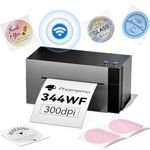 Phomemo Shipping Label Printer, 344 Wi-Fi Thermal Label Printer 4x6 for Phone and Laptop, Postage Label Printer Compatible with Etsy, Royal Mail, Amazon, Shopify, Ebay, DHL