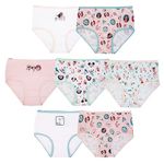 Disney Girls' Anniversary 100% Cotton 7pk Panties with Bambi, Pocahontas, Chipmunks, Elsa & More Sizes 2/3t, 4t, 4, 6, 8, 7-Pack Disney100, 8