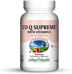 Maxi Health CO Q10 Supreme 100 - Coenzyme Q10 - with Vitamin E - Heart Health - 60 Capsules - Kosher