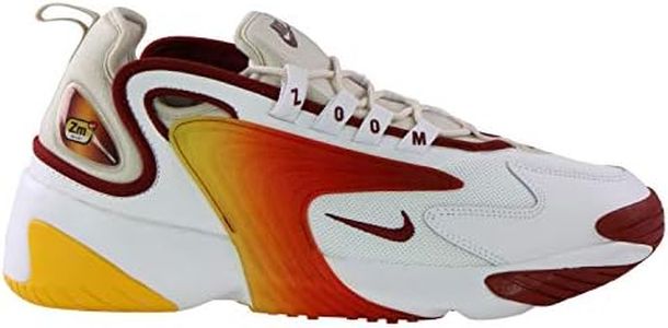 Nike Men's Zoom 2K White/Team Red Light Orewood Brown Ankle-High Leather Running - 11.5M