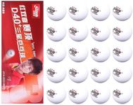 DHS ABS D40+ 3-Star T. T. Table Tennis Ball, 10 Balls/Box, 20 Balls (2 Box x 10 Balls), Table Tennis Ball of World Championship Official (White)