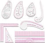 Sewing Rulers Set, 9 Styles Plastic