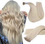 DIYOMO I Tip Hair Extensions - Human Hair, #60A Platinum Blonde 22 Inch I Tip Hair Extensions For Women Soft & Natural Itip Hair Extensions Straight Stick Itip Human Hair Extensions 50G/50S