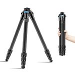 SIRUI AM-254 Carbon Fibre Tripod for Camera, Professional Travel Tripod for Photography, 4-Sections Twist Lock Compact Tripod for Camera, DSLR, Camcorder, Smartphone, Max Load 12kg