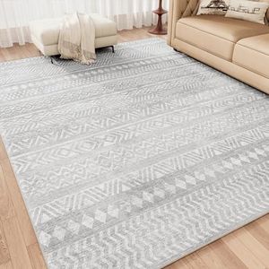Area Rugs for Living Room 8x10 Boho Area Rug Carpet Machine Washable Area Rugs for Bedrooms Tapis Living Room Rug Nursery Rug Office Rug Soft Grey