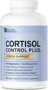 Cortisol Control Plus - Supports Stress Relief, Balanced Cortisol Response, Relaxation and Restful Sleep - Ashwagandha, Rhodiola, Curcumin, Magnesium & More | Premium Supplement | 90 Capsules