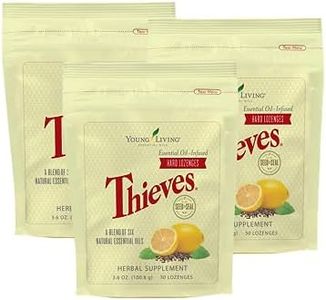 Young Living Thieves Throat Lozenges | Sugar Free Lozenges for Adults | Throat Comfort & Dry Mouth Support with Lemon Essential Oils | 30 Count, Pack of 3