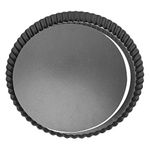 Tart Pan 11 Inch, Beasea Non Stick Tart Pan with Removable Bottom Mini Pie Pans, Removable Loose Bottom Round Pie Plate