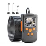 Huhho Industrial Endoscope, 1080P HD Digital Borescope Inspection Camera with 5.5mm IP67 Waterproof Camera, Sewer Camera with 2.4" IPS Screen, 16.5FT Semi-Rigid Cable.