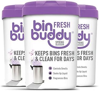 Bin Buddy Spring Blossom, 450g, 3 Pack, Bin Freshener Deodoriser Powder, Leaves Your Bin Smelling Great, Suitable for Indoor and Outdoor Bins