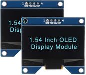 MELIFE 2pcs 1.54 Inch OLED I2C IIC Display Module, 128x64 Pixel SSD1309 Driver Self-Luminous OLED Screen Board for Arduino Raspberry Pi, Come with Storage Box (Blue)