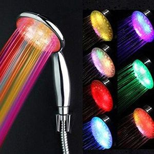 LED Alcachofa de Ducha, Cabeza Ducha Alta Presion de Mano, Con Luces LED de 7 Colores 2 Tipos de Modos de Lluvia Ahorre 40% de Agua
