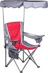 Canopy Camping Chair,Beach Chair with Canopy Shade,Folding Sport Chair with Sunshade & Carrying Bag, Portable Heavy Duty Chair for Beach, Poolside, Travel Picnic.