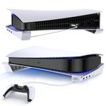 Horizontal Stand for PS5 with USB Extension, Cabinet Console Laydown Holder with Charging Data USB Hub, Accessories Stand Compaitble with PlayStation 5 Disc & Digital Edition